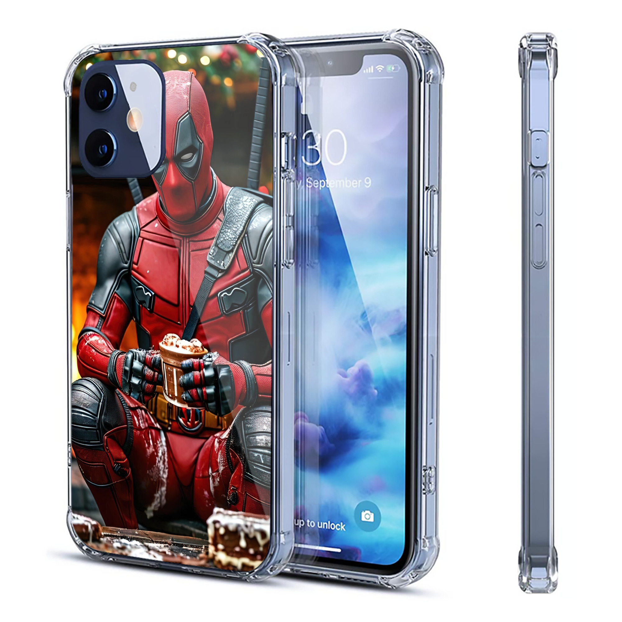 （画像用） Deadpool デッドプール 【iPhone 12シリーズ対応】透明スマホケース（クリアソフトケース）